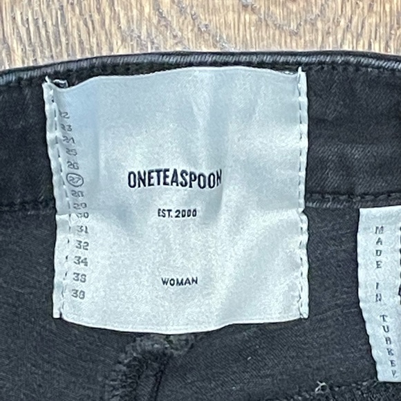 One Teaspoon Swan Preachers Black Skinny Jeans - Picture 6 of 9